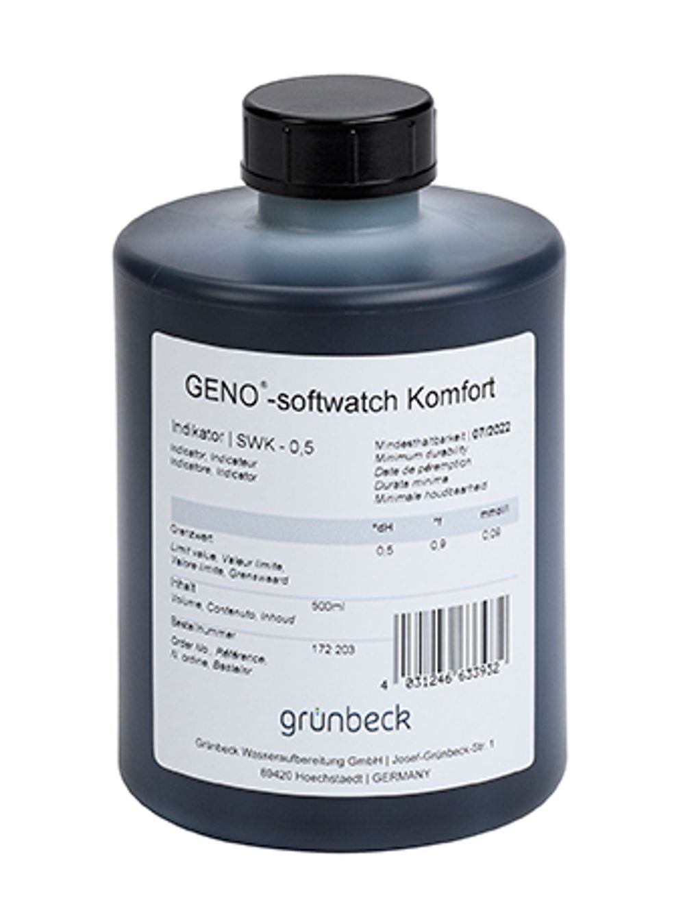 https://raleo.de:443/files/img/11eef2bb2d411470a501811088052246/size_l/Gruenbeck-Indikator-0-5-°dH-GENO-softwatch-Komfort-500-ml-172203 gallery number 1